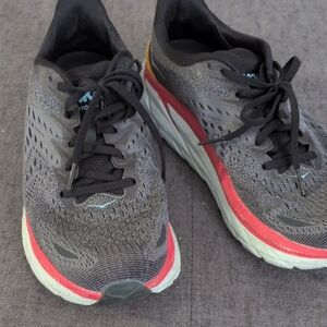 Hoka Black and Gray Running Shoes